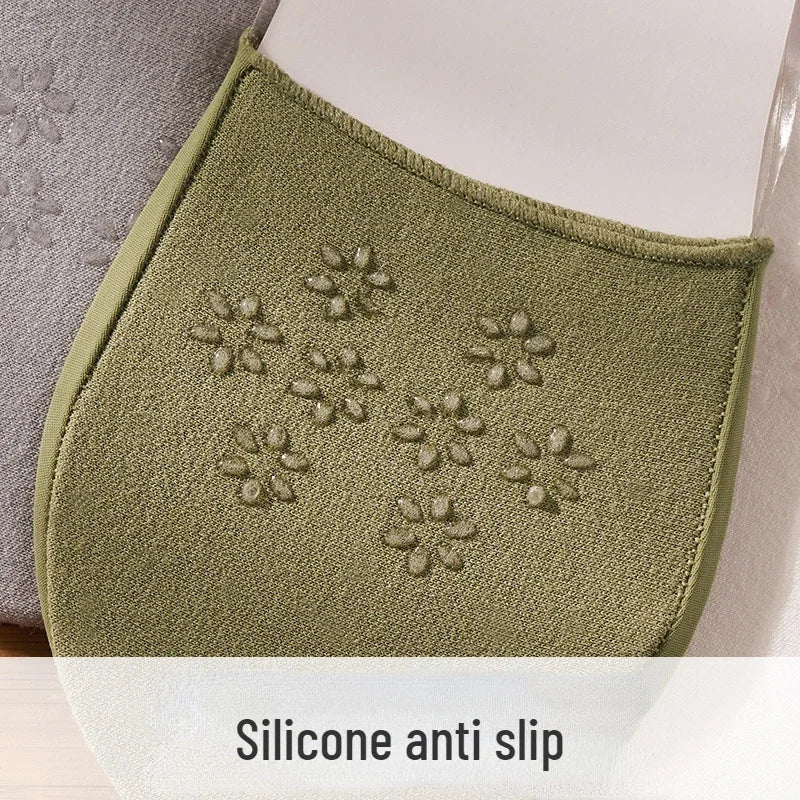 3 Pairs Invisible Boat Socks Women Summer Silicone Non-Slip Socks for High Heels Shoes Ice Silk Thin Half-Palm Suspender  New
